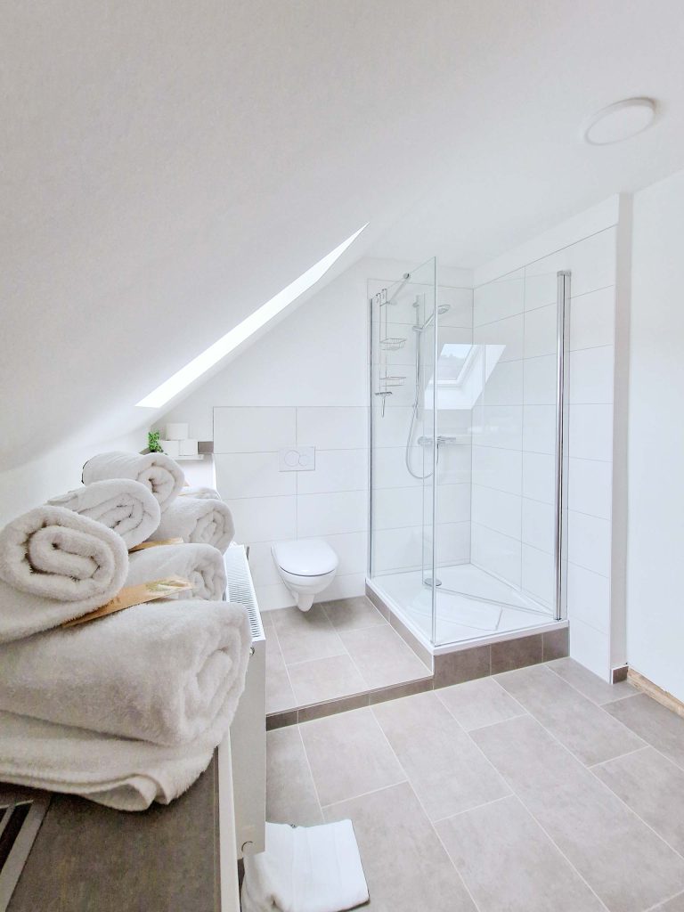 Badezimmer im Gutshof Vogt Großtöpfer